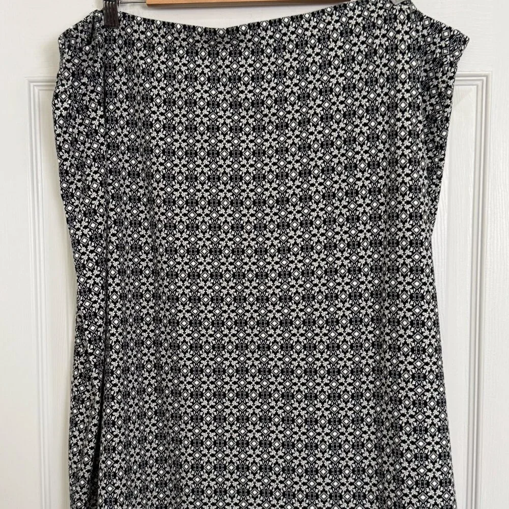 J Jill Skirt Womens 3X Black White Wearever Collection‎ NWT Office Casual